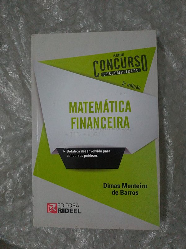 Matemática Financeira - Dimas Monteiro de Barros