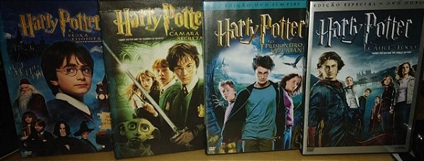 Kit DVD's Harry Potter 1 ao 4 Filmes