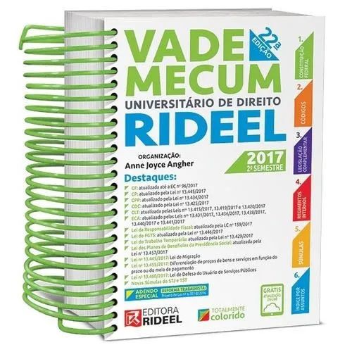 Vade Mecum Universitário de Direito Rideel 2017 2º Semestre 22 edição