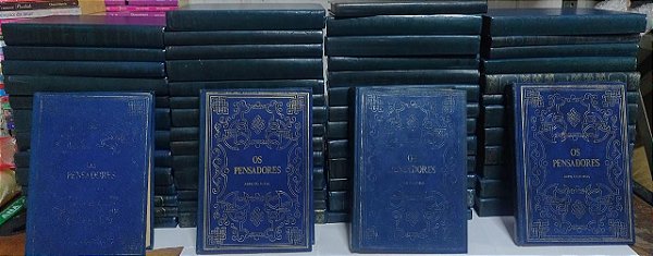 Coleção Os Pensadores Editora Abril 1ª Edição Capa Dura Azul -  56 volumes, sendo 4 Hisória das Grandes idéias do Mundo Ocidental