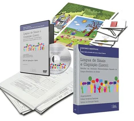 Língua de Sinais e Cognição (Lisco) Kit com bolsa e DVD de aplicação - Fonoaudiologia - Maria Valeria Schimidt