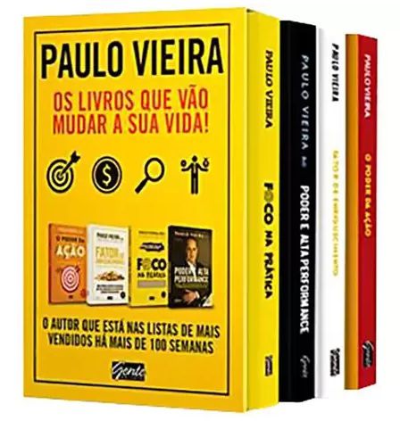 Box Paulo Vieira - Os livros que vão mudar a sua vida - 4 volumes - Lacrado