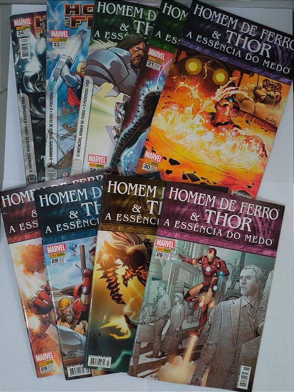 Coleção Hq Homem de Ferro e Thor - Marvel C/9 volumes