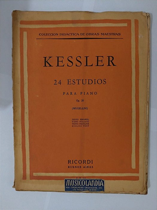 Partituras: Kessler 24 Estudios (Para Piano)