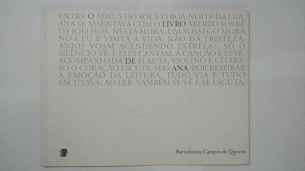 O Livro de Ana - Bartolomeu Campos de Queirós