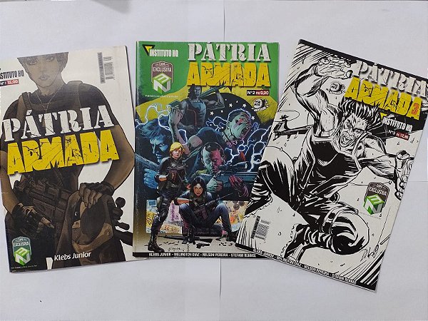Coleção HQ Pátria Amada - Klebs Junior c/3 volumes