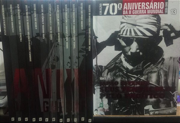 Coleção 70º Aniversário da II Guerra Mundial - 1 ao 13 - Ed. Abril - Incompleta