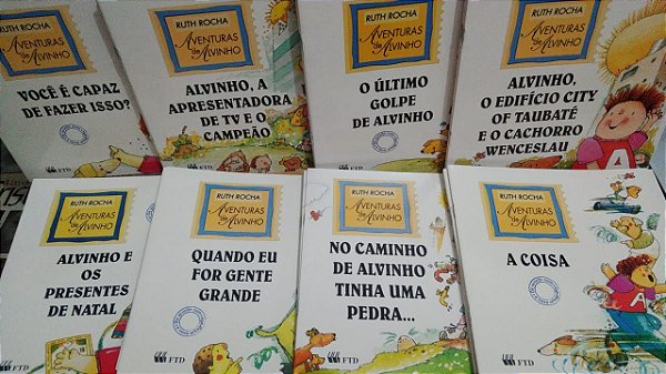 Coleção Aventuras de Alvinho - Ruth Rocha - 8 volumes - Livros Novos