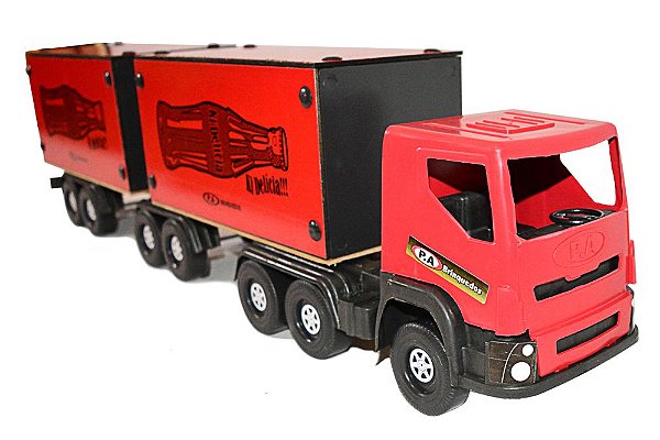 CAMINHÃO CARRETA DE BRINQUEDO BI TREM BAU GRANDE 65CM - Sul Atacado