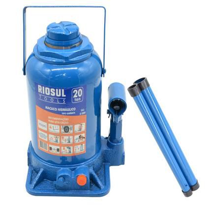 Macaco Hidráulico CJI 20 Toneladas Tipo Garrafa - R070008 - Riosul Tools