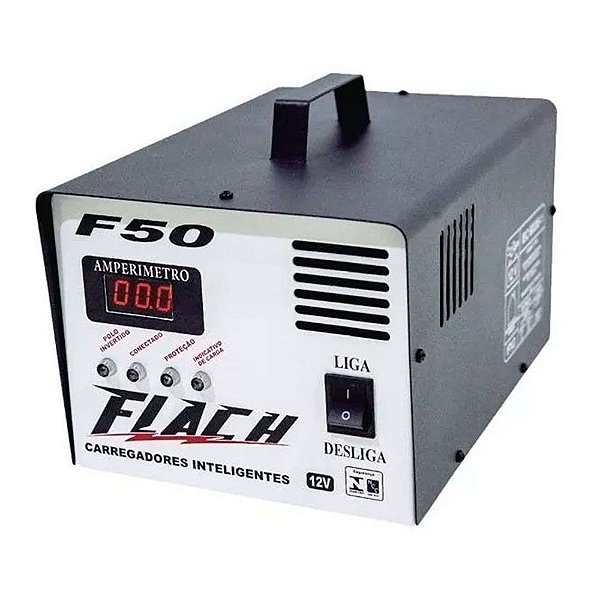 Carregador de Bateria Inteligente F50 127V/220V 250A 12V - F50 - Flach