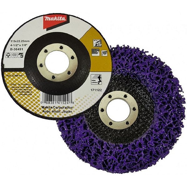 Disco de Limpeza 4.1/2x7/8" Roxo Long Life - B-36491 - Makita
