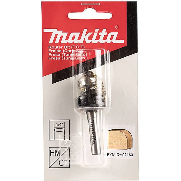 Fresa Cantoneira Dupla Encaixe 3/16" L1/2xA1.1/4 - D-02163 - Makita