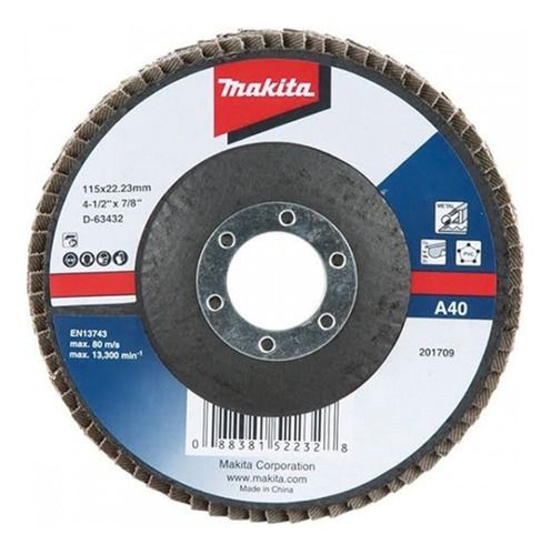 Disco Flap Lixa 4.1/2x7/8" GR40 (Alumínio) - D-63432-10 - Makita