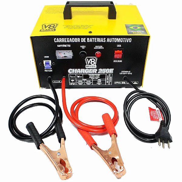Carregador de Bateria Charger 250 127/220V 150A 12V - 98951 - V8 Brasil