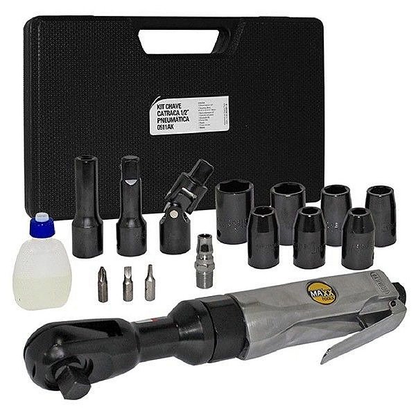 Chave de Catraca Pneumática 1/2" Modelo MTX-0511AK (KIT) - 0701051102 - MaxxTools