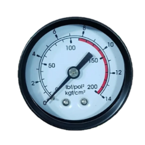 MANOMETRO 1/8'' - 200LBS - HORIZONTAL - SEM GLICERINA - 2249 - (Claumar)