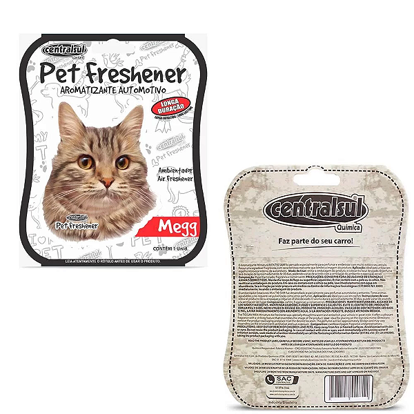 Aromatizante Mini Pet Megg Gato - 270593 - CENTRALSUL