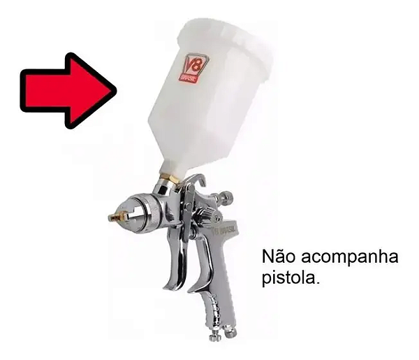 Copo Para Pistola HVLP 600ml - 13162 - V8