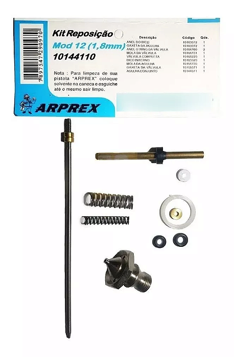 Kit de Reposição Modelo 12AIX (1.8MM) - 10152110 - ARPREX
