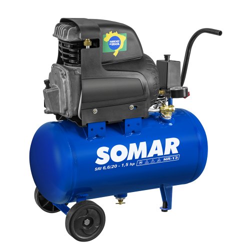 COMPRESSOR DE AR SRI 6,6/20 20L 127V 1,5CV 2P 60HZ - SOMAR
