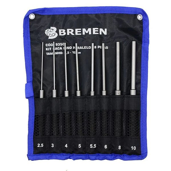 Saca Pino Paralelo 2,5-10" Jogo com 8 Peças - 9350 BREMEN