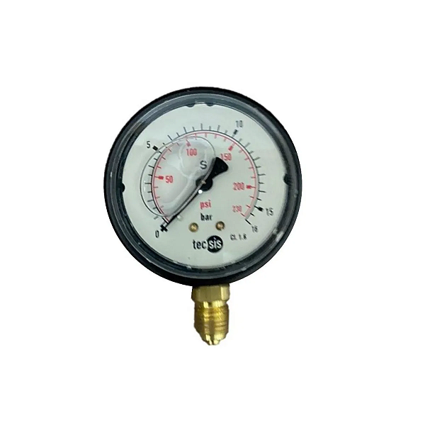 Manômetro 1/4" 230PSI Vertical Com Glicerina 011.0127-0/AT SCHULZ