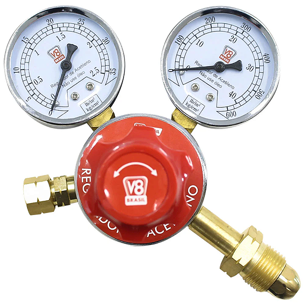 Regulador de Pressão Acetileno - 110183 V8
