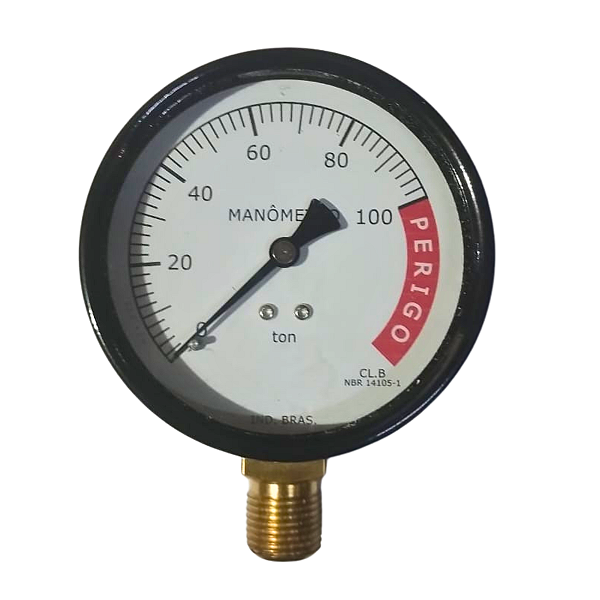 Manômetro 1/2" 100 Toneladas Vertical Sem Glicerina - 7742 MARCON