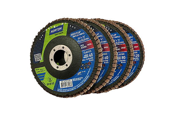 DISCO FLAP LIXA LAM. 4.1/2X7/8 POL. GR40 R801 - NORTON