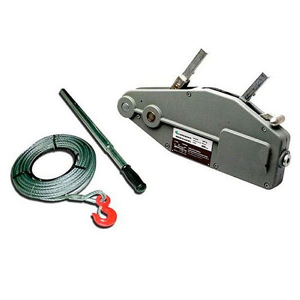 TIFOR GUINCHO MANUAL 1600KG C/ CABO ACO 20MT - CARBOGRAFITE