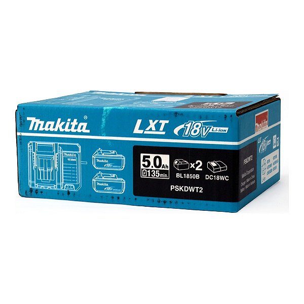 KIT BATERIA/CARREG 18V DC18WC C/2BAT 5.0AH  MAKITA