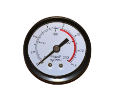 MANOMETRO 1/4 - 200 LBS -  HORIZONTAL - S/ GLICERINA