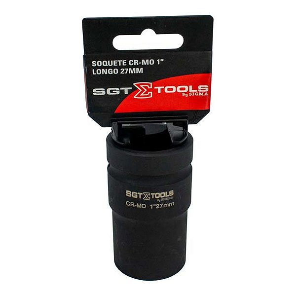 SOQUETE IMPACTO LONGO 1POL. 27MM (PRETO) - SIGMA