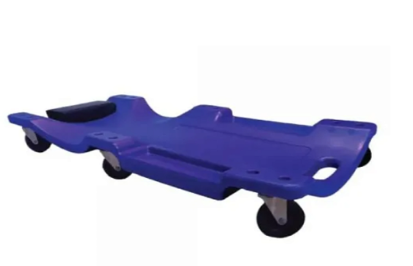 CARRO P/ MECANICO C/ ESTEIRA GIRATORIA E ENCOSTO (AZUL)