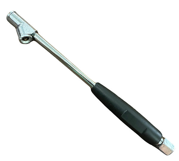 BICO INFLADOR C/ BICO DUPLO ROSCA FEMEA 1/4 C/ CABO BORRACHA