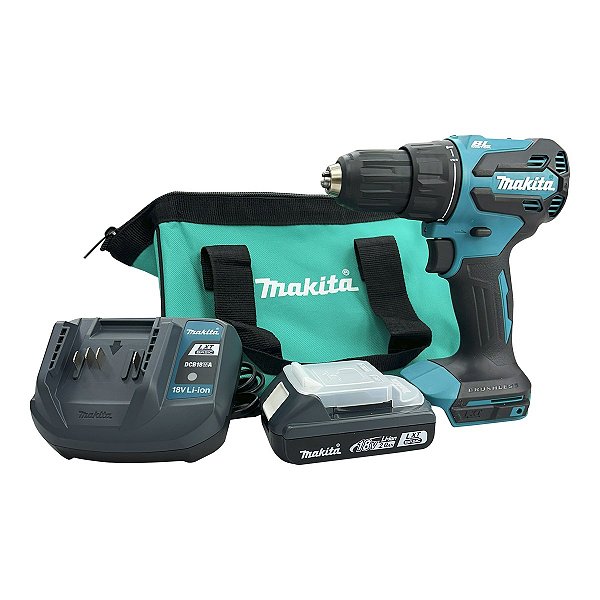 PARAFUSAD/FURADEIRA IMP. 1/2 18V 1BAT/CAR/BOLSA MAKITA