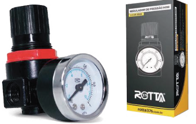 REGULADOR DE PRESSAO 1/4 C/ MANOMETRO MINI AR2000 - BRAMAIS