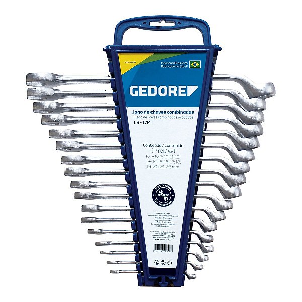 JOGO DE CHAVE COMBINADA 1B-11M 6-22MM C/11PCS GEDORE