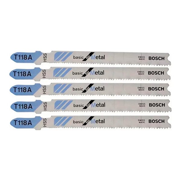 LAMINA P/ SERRA TICO TICO T118A BASICFORMETAL 5PCS - BOSCH