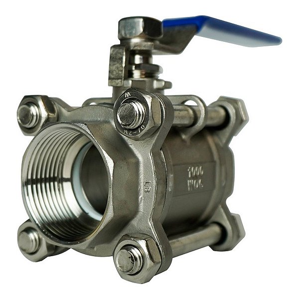 REGISTRO DE ESFERA TRI PAR. 1 1/4 INOX 304 PASS.PLENA BREMEN