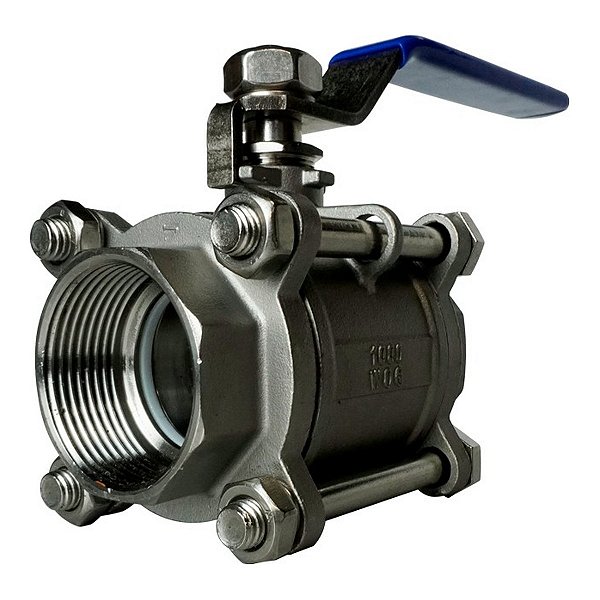 REGISTRO DE ESFERA TRI PAR. 1 1/2 INOX 304 PASS.PLENA BREMEN