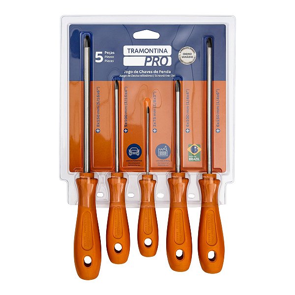 JOGO DE CHAVE PONTA CRUZADA C/5PCS 44135/505 TRAMONTINA PRO