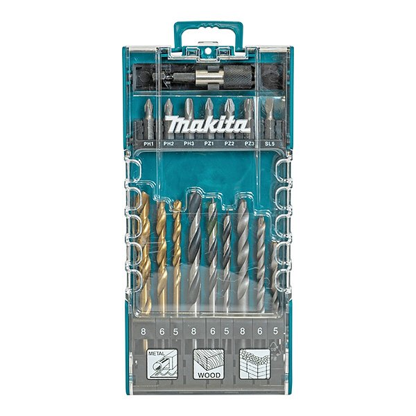 KIT DE BROCAS E BITS COM 17 PECAS - MAKITA