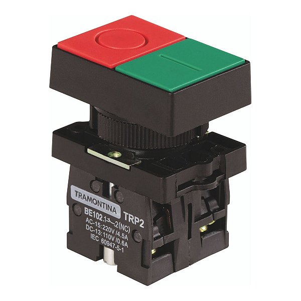BOTAO DUPLO TRAMONTINA TRP2-EL8325 1NA+1NF COM BASE DE PLAST
