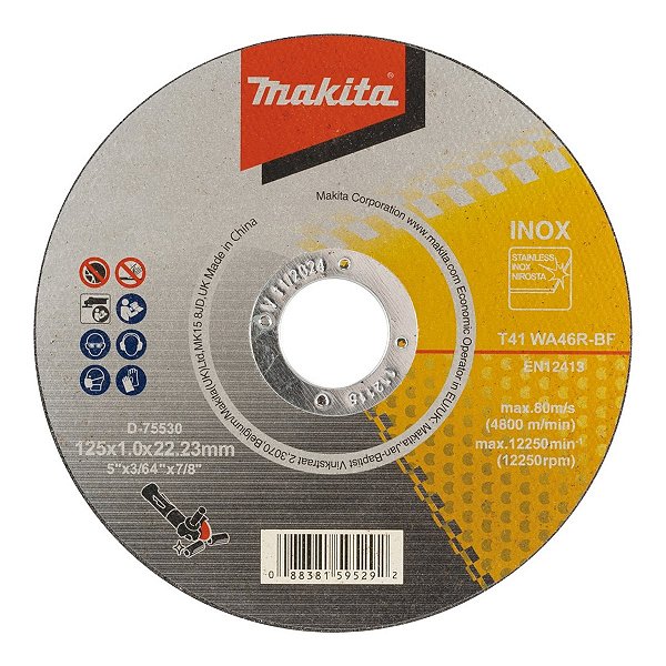DISCO FINO DE CORTE PARAINOX 125X1.0MM MAKITA