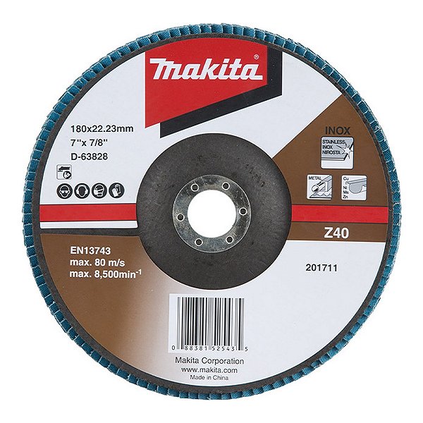 DISCO FLAP 180MM X 22.23MMGRAO Z40 MAKITA