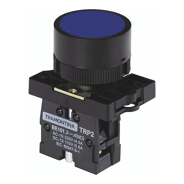 BOTAO DE IMPULSO TRAMONTINA TRP2-EA61 1NA AZUL COM BASE DE P