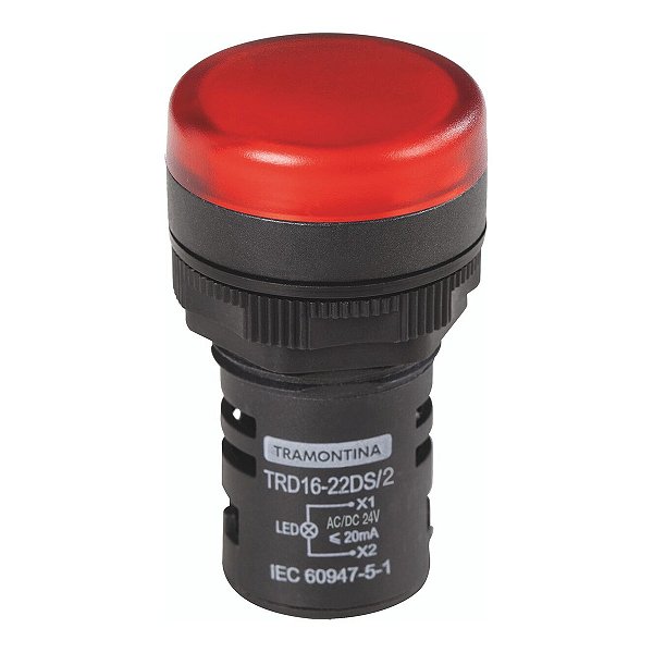 SINALIZADOR TRAMONTINA TRD16-22DS/2 24 V VERMELHO