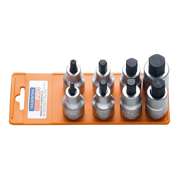 JOGO DE SOQUETE HEXA 1/2 4-17MM C/8PCS 44845/508 TRAMONTINA